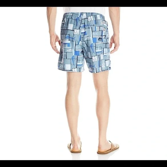 Columbia Backcast II Printed Swim Trunks Blue Fish​​​​​​​​​​ - Picture 2 of 15